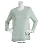 Womens Retrology Crew Neck Button Sleeve Side Slit Sweater - image 15