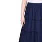 Petite NY Collection Solid Tiered Pleated Dobby Skirt - Navy - image 3