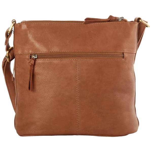 Great American Leatherworks Woven Panel Bucket Crossbody