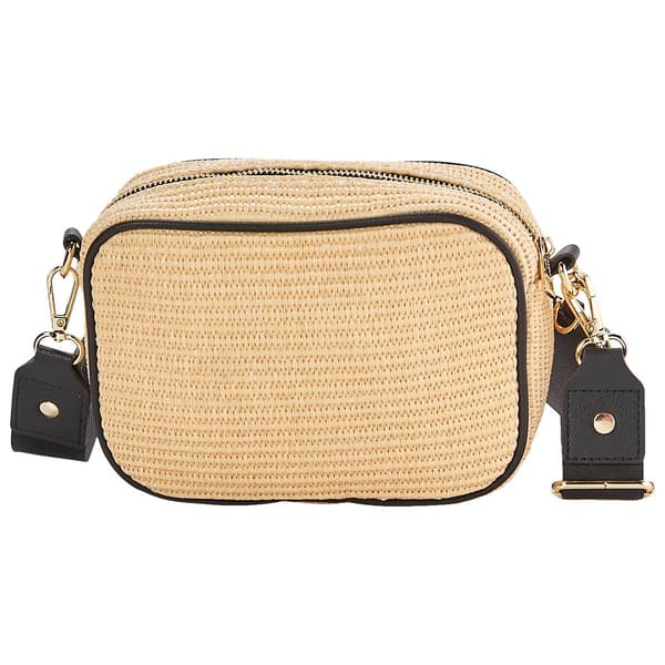 Madden Girl Raffia Camera Crossbody