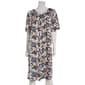 Womens Casual Time Short Sleeve Leaf Caftan Nightgown - image 1