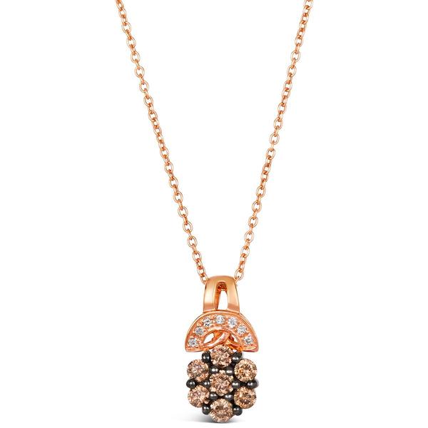 Le Vian(R) Rose Gold Diamond Floral Cluster Pendant - image 
