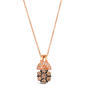 Le Vian(R) Rose Gold Diamond Floral Cluster Pendant - image 1