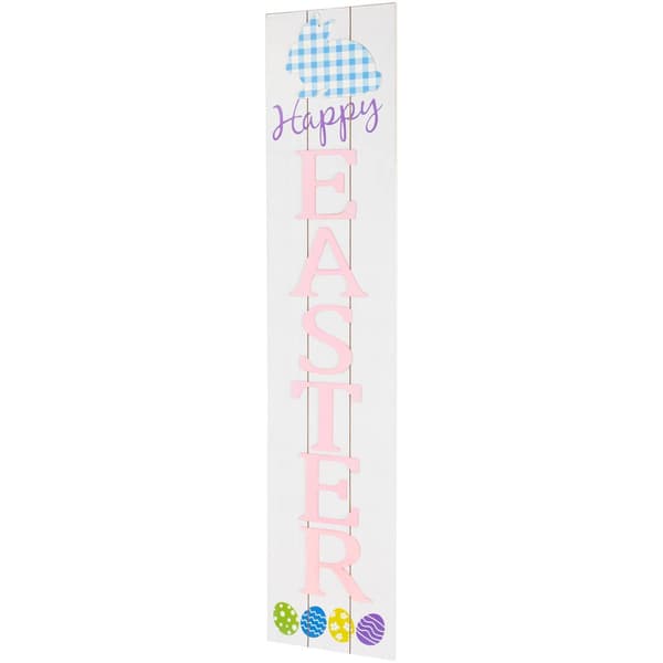 Northlight Seasonal Happy Easter Wooden Porch Sign