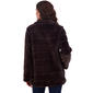 Womens Sebby Grooved Faux Fur Coat with Hood - image 7