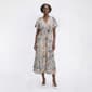 Womens Rabbit Rabbit Rabbit Puff Sleeve Leaf Ruffle Midi Dress - image 1