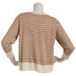Womens Adrianna Papell 3/4 Sleeve Stripe Scallop Edge Sweater - image 2
