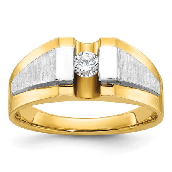 Mens Gentlemens Classics&#40;tm&#41; 14kt. Two Tone 1/4ct. Diamond Ring - image 