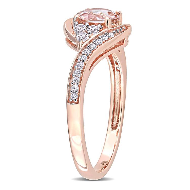 Gemstone Classics™ 10kt. Rose Gold Diamond Crossover Ring