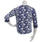 Petite Bonnie Evans 3/4 Sleeve French Terry Daisies Sweater - image 3