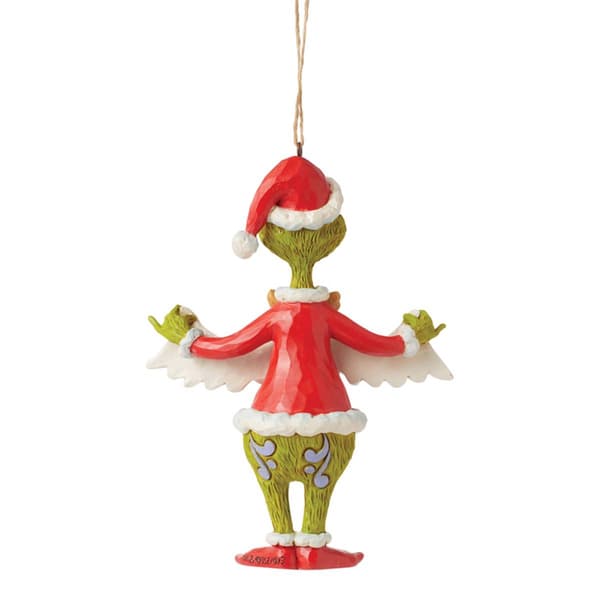 Jim Shore Grinch Holding Banner Christmas Ornament