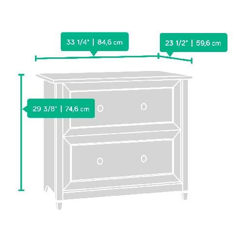 Sauder Edge Water Lateral File - Estate Black