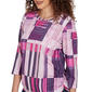 Petite Alfred Dunner Key Items 3/4 Sleeve Geo Bars Blouse - image 5