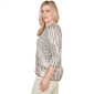 Petite Alfred Dunner Detail Driven 3/4 Sleeve Spliced Blouse - image 4