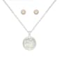 Mini April Birthstone Shaker Necklace and Stud Earring Set - image 1