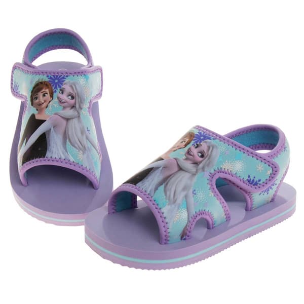 Little Girls Disney Frozen Anna & Elsa Hook and Loop Sandals