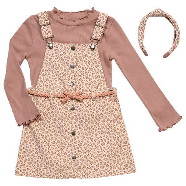 Girls (4-6x) Little Lass® 2pc. Leopard Corduroy Jumper w/ Top