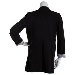 Womens Calvin Klein Roll Tab Lux Open Jacket