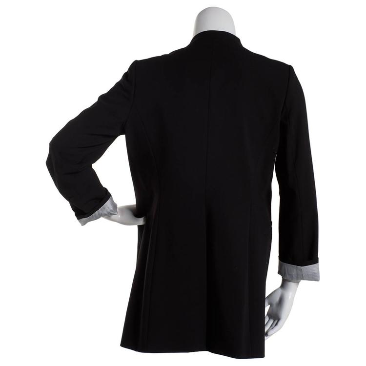 Womens Calvin Klein Roll Tab Lux Open Jacket