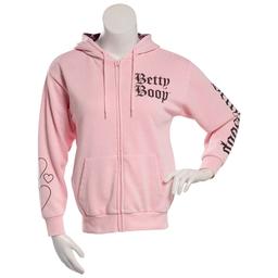 Juniors C-Life Betty Boop Large Back Screen Zip Hoodie