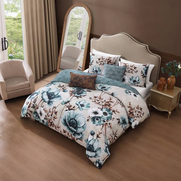 Bebejan&#174; Flowers in the Mist Cotton 5pc. Reversible Comforter Set