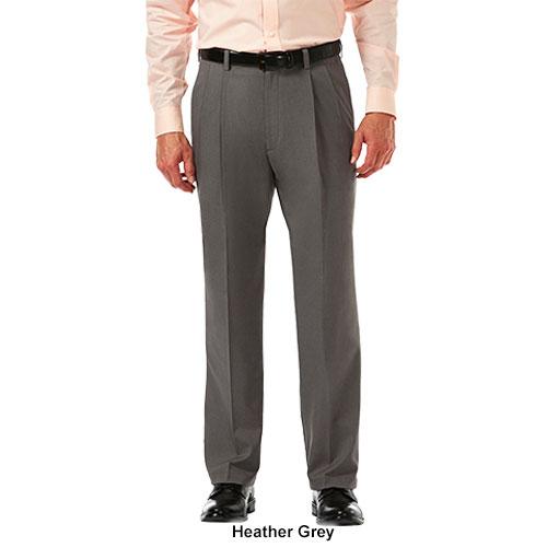 Mens Haggar® Cool 18® PRO Heather Classic Pleat Front Pants
