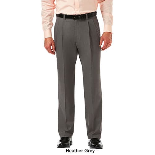 Mens Haggar&#174; Cool 18&#174; PRO Heather Classic Pleat Front Pants