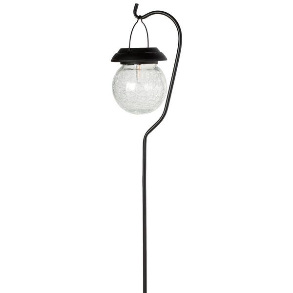 Crackle Glass Ball Solar Shepherd Hook - image 