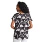 Womens Jones New York Short Sleeve Floral Side Button Blouse - image 2