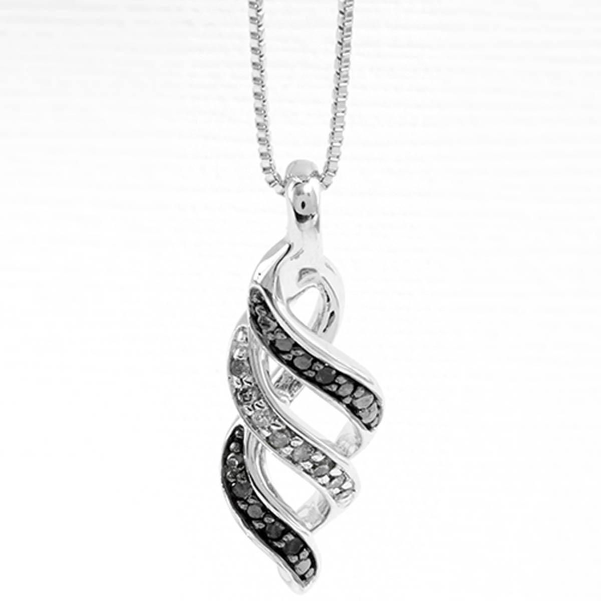 Diamond Classics™ Sterling 1/10ctw. Diamond Pendant...