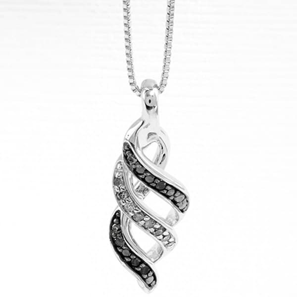 Diamond Classics(tm) Sterling 1/10ctw. Diamond Pendant Necklace - image 