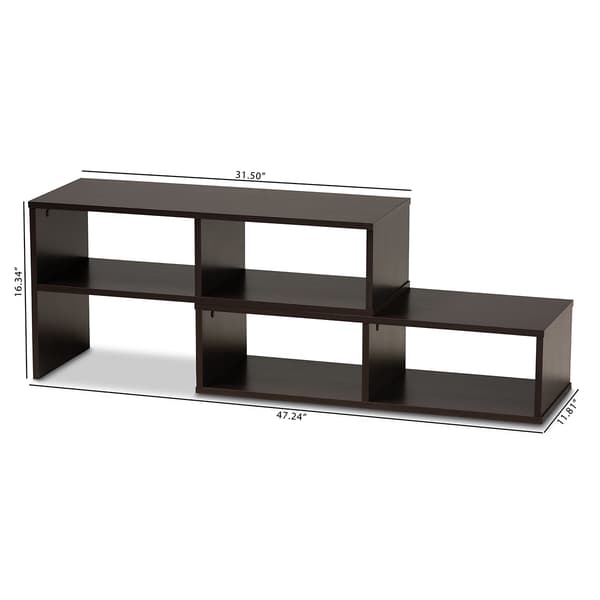 Baxton Studio Andor Adjustable 2 Piece Wood TV Stand