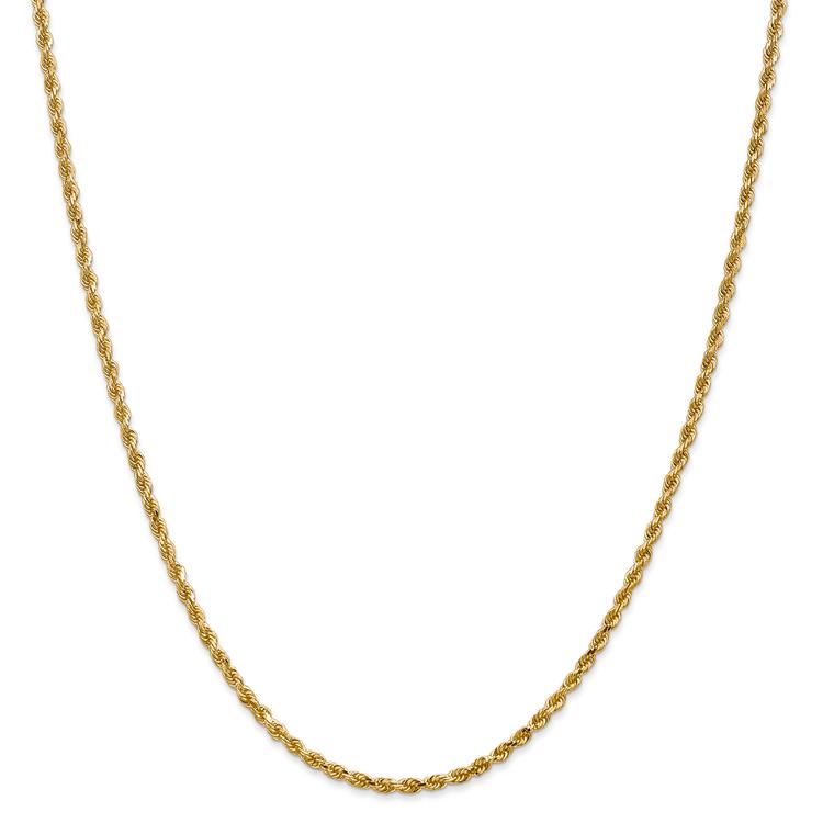 Gold Classics™ 2.25mm. 14k Diamond Cut Rope Chain Anklet