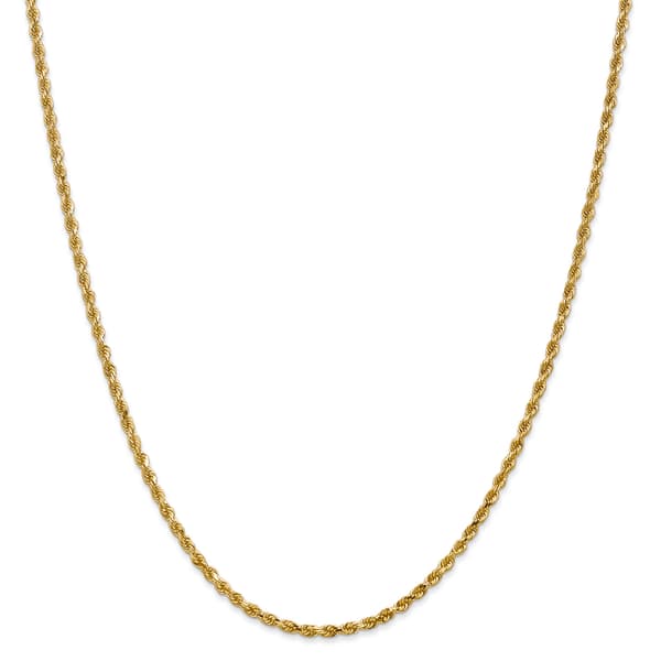 Gold Classics&#8482; 2.25mm. 14k Diamond Cut Rope Chain Anklet