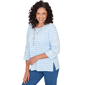 Petite Alfred Dunner Classics 3/4 Sleeve Butterflies Blouse - image 3