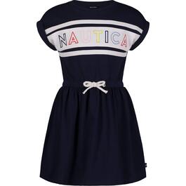 Girls &#40;4-6x&#41; Nautica Billboard Sequin Logo Dress