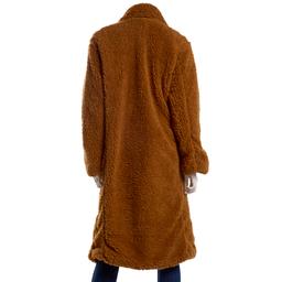 Juniors Jolie & Joy Sherpa Long Lapel Collar Trench Coat