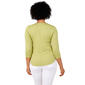 Petite Ruby Rd. Santa Fe Criss Cross 3/4 Sleeve Scoop Neck Blouse - image 2