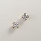 10kt. Yellow Gold Round Cubic Zirconia Earrings - image 1