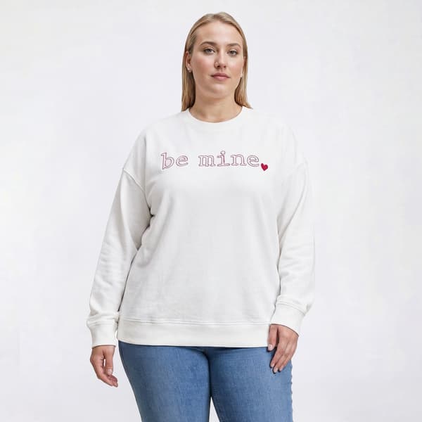 Plus Size Bare Your Soul By Sweet Heart Be Mine Sweatshirt - image 
