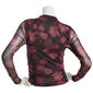Juniors Madden Girl Long Sleeve Floral Mesh Funnel Neck Top - image 3