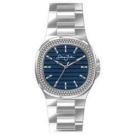 Mens Sean John Silver Crystal Bezel Bracelet Watch - SJ0017SL