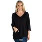 Womens 24/7 Comfort Apparel Elbow Sleeve Pocket Hoodie Top - image 3