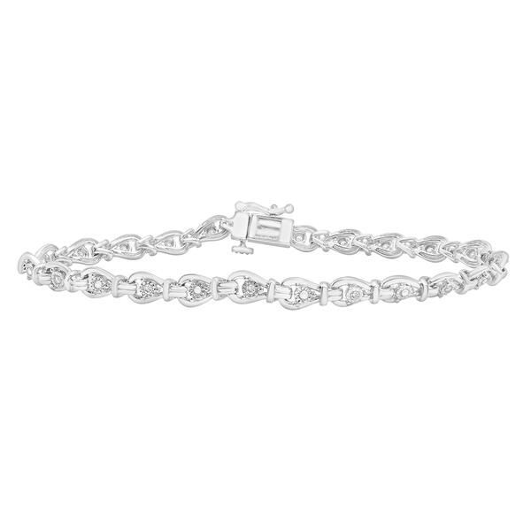Diamond Classics&#40;tm&#41; 1/10Ct Diamond Link Bracelet - image 