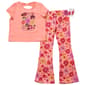 Girls (4-6x) BTween(R) Floral Bow Back Tee & Flare Leg Set - image 1
