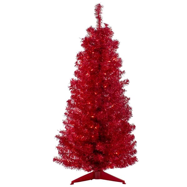 Northlight Seasonal 4ft. Pre-Lit Red Artificial Christmas Tree