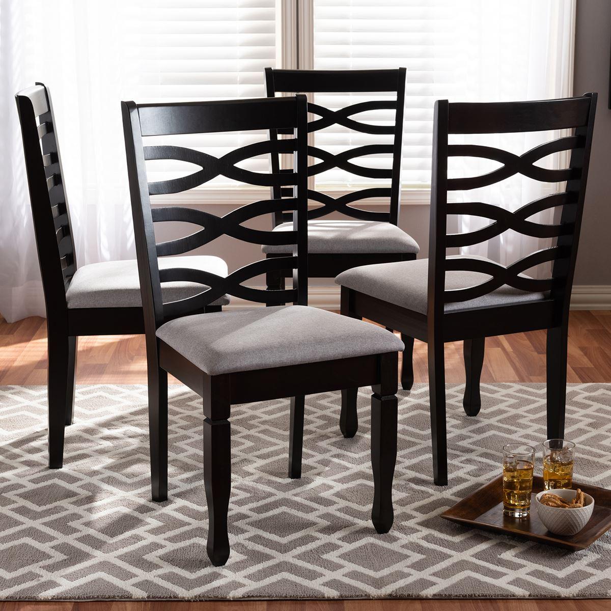 Baxton Studio Lanier Wood Dining Chairs - Set of 4