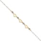 Gold Classics&#40;tm&#41; 14kt. Two-Tone Oval Link Beads & Heart 9in. Anklet - image 1