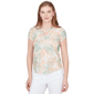 Womens Emaline Key Items Short Sleeve Textured Abstract Blouse - image 1