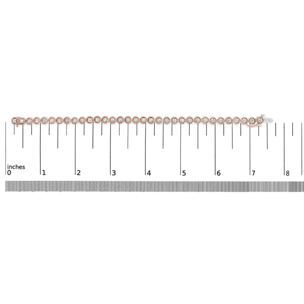 Haus of Brilliance 14kt. Rose Gold Plated Diamond Circle Bracelet